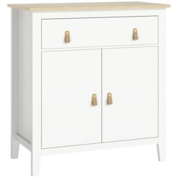 Rackhams Sideboard with Drawer, Adjustable Shelf for Living Room, Light Green - Green - thumbnail 6
