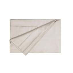 Rackhams 200 Thread Count Egyptian Cotton Flat Sheet - Oyster - Oyster - Single - 100% Egyptian Cotton - thumbnail 1