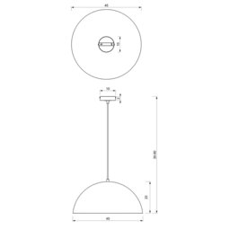 Rackhams Beta Hand Made Designer Pendant Lamp 45cm 1xE27 In Matt Black With Gold Interior - thumbnail 6