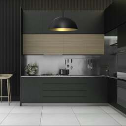 Rackhams Beta Hand Made Designer Pendant Lamp 45cm 1xE27 In Matt Black With Gold Interior - thumbnail 1