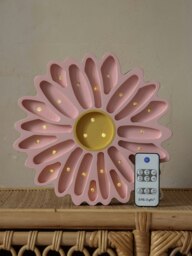 Rackhams Daisy Lamp in Pink (26.5x26.6x5.5cm) - Pink - One size - thumbnail 3