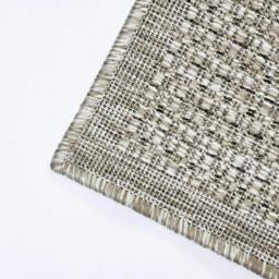 "Rackhams Non-Slip Beige Rug Plain Solid Design Flat Weave Kitchen Dining Room Living Room Area Mat - 80x250cm (2'8""x8'2"")" - thumbnail 3