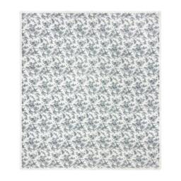 Rackhams Hermione Cotton Ruffled Bedspread - Ivory/Blue - 240cm x 260cm - Ivory/Blue - 100% Mixed