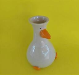 Rackhams Handmade Silly Goose Ceramic Vase - thumbnail 3