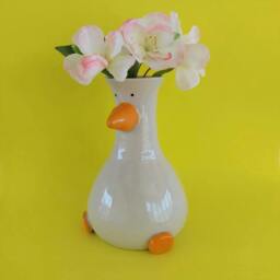 Rackhams Handmade Silly Goose Ceramic Vase - thumbnail 1