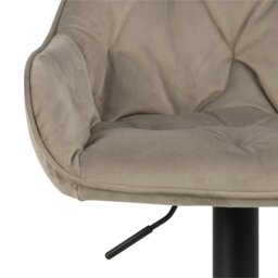Rackhams Brooke Swivel Bar Stool with Height Adjustable Function in Beige Set of 2 - 1 - thumbnail 6