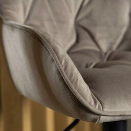 Rackhams Brooke Swivel Bar Stool with Height Adjustable Function in Beige Set of 2 - 1 - thumbnail 5