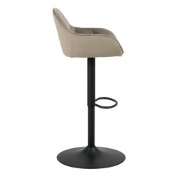 Rackhams Brooke Swivel Bar Stool with Height Adjustable Function in Beige Set of 2 - 1 - thumbnail 3