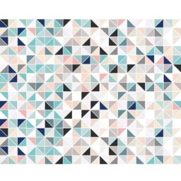 Rackhams Geometry Wall Mural  - Blush & Jade - Blush & Jade - Medium - W300cm x H240cm - thumbnail 2