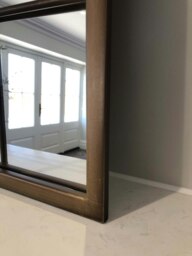Rackhams Kelford Arched Metal Window Mirror Bronze - 60cm x 90cm - Bronze - thumbnail 6