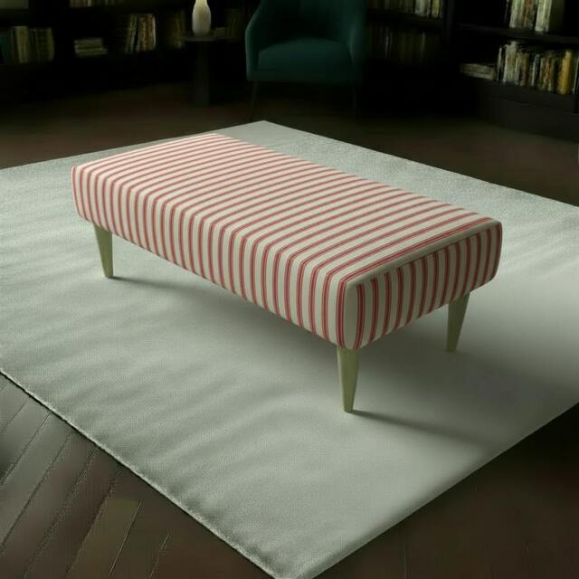 Rackhams Painterly Collection Long Footstool – Designer Abstract Upholstered Bench for Modern UK Homes - 30 x 20 Inches (76 x 51cm) - image 1