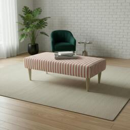 Rackhams Painterly Collection Long Footstool – Designer Abstract Upholstered Bench for Modern UK Homes - 30 x 20 Inches (76 x 51cm) - thumbnail 5