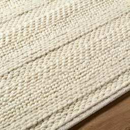 Rackhams Tahoe II-Hand Woven Ivory Beige Cream Wool Global Rug - 183 x 274 cm - thumbnail 3