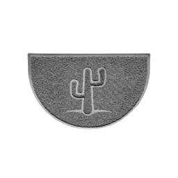 Rackhams Cactus Embossed Halfmoon Spaghetti Indoor/Outdoor Doormat - Grey - Yes (Suitable for Indoor)