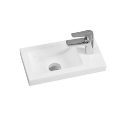 Rackhams 7112 Ceramic 41cm Thick-Edge Slabtop Basin - White - Ceramic - One Size - thumbnail 2