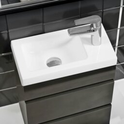 Rackhams 7112 Ceramic 41cm Thick-Edge Slabtop Basin - White - Ceramic - One Size - thumbnail 1