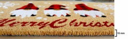Rackhams 15mm Coir Doormat Non-Slip PVC Back - Gnome Xmas 40x80cm - thumbnail 4