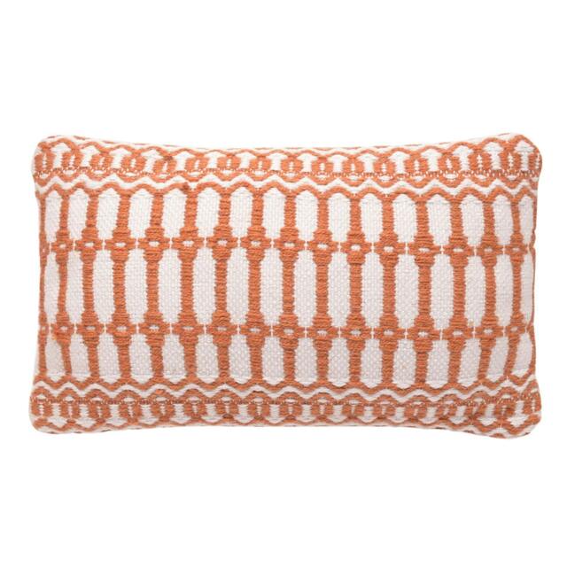 Rackhams Outdoor Woven Terracotta Picnic Cushion - image 1