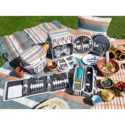 Rackhams Outdoor Woven Terracotta Picnic Cushion - thumbnail 3