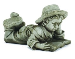 Rackhams Large Reading Boy and Girl Garden Ornament - thumbnail 4