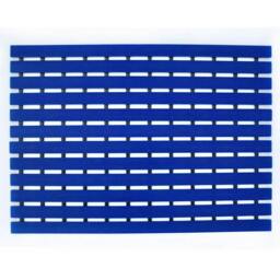 Rackhams Non-Slip PVC Duckboard Shower Mat - 61cm x 43cm - Blue - thumbnail 1