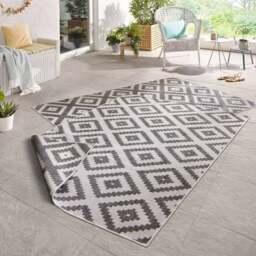 Rackhams Malta Reversible Indoor-Outdoor Grey Rug - 80X250 cm - thumbnail 5