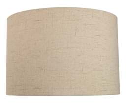 Rackhams Contemporary and Sleek Taupe Textured Linen Fabric Drum Lamp Shade 60w Maximum