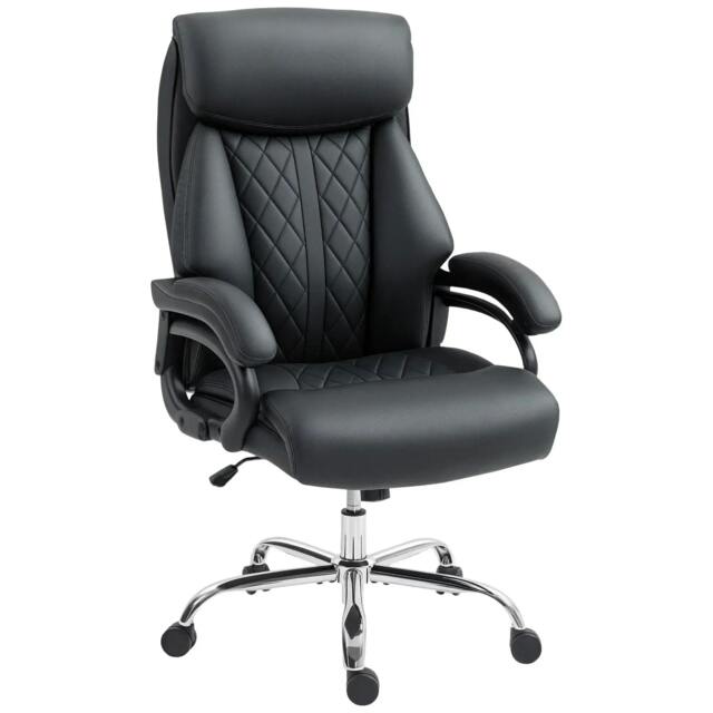 Rackhams Executive Office Chair with Spring Padding - Black