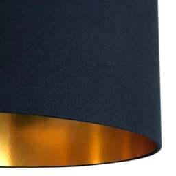 "Rackhams Deep Space Navy Handmade Lampshade with Gold Lining - 30cm Diameter x 30cm Height / (12"" x 12"")" - thumbnail 2