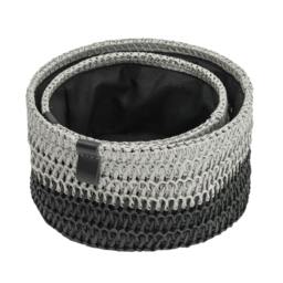 Rackhams Kenzi Round Fabric Storage Baskets for Home Organisation, Set of 2 - thumbnail 2
