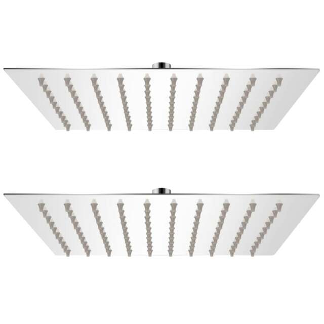 Rackhams Rain Shower Head 2 pcs Stainless Steel 20x20 cm