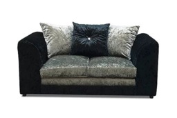 Rackhams Bella Living Room Furniture Range - Silver & Black - Footstool - thumbnail 3