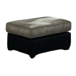 Rackhams Bella Living Room Furniture Range - Silver & Black - Footstool - thumbnail 1