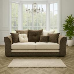 Rackhams Bella Living Room Furniture Range - Silver & Black - Footstool - thumbnail 2