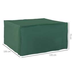 Rackhams 135x135x75cm  UV Rain Protective Cover For Garden Patio Wicker Rattan - 205x145x70cm - Green - thumbnail 6