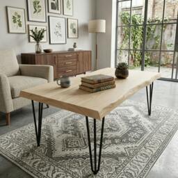 Rackhams Live Edge Coffee Table - 240cm - Standard - 100cm - Sapele - thumbnail 2
