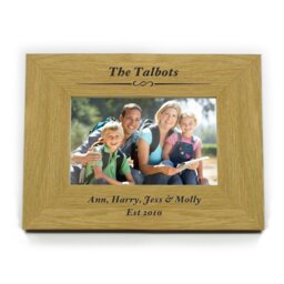 Rackhams Personalised 6x4 Landscape Wooden Photo Frame