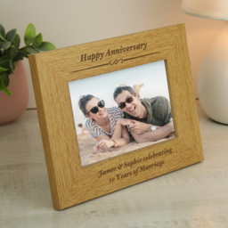 Rackhams Personalised 6x4 Landscape Wooden Photo Frame - thumbnail 2