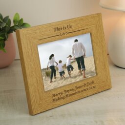 Rackhams Personalised 6x4 Landscape Wooden Photo Frame - thumbnail 4