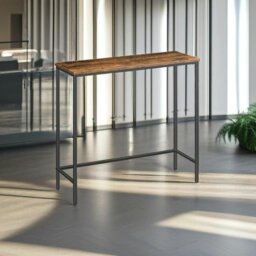 Rackhams Slim Console Table Metal Frame Display Table for Hallway Small Spaces - thumbnail 4