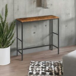 Rackhams Slim Console Table Metal Frame Display Table for Hallway Small Spaces - thumbnail 1