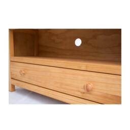 Rackhams Lugo Waxed 1 Drawer TV Cabinet Wood Knob - Light Brown - thumbnail 5