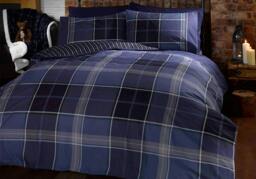 Rackhams Argyle Duvet Cover Set - Red - Single - thumbnail 2