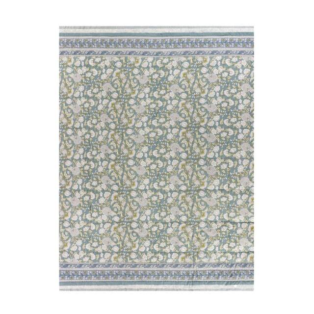 Rackhams Annabelle Cotton Bedspread - Blue - 240cm x 260cm - Blue - 100% Mixed - image 1