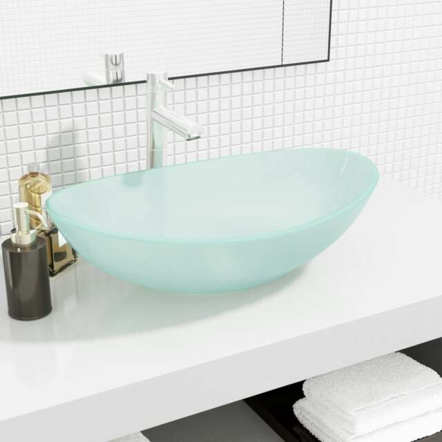 Rackhams Basin Tempered Glass 54.5x35x15.5 cm Frosted