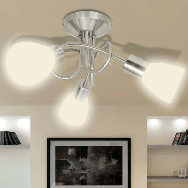 Rackhams Ceiling Lamp with Glass Shades for 3 E14 Bulbs