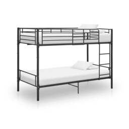 Rackhams Bunk Bed Black Metal 90x200 cm - Black - Metal