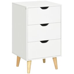 Rackhams Chest of Drawers, 3 Drawer Unit Storage Chest Bedroom Living Room - Cream - thumbnail 3