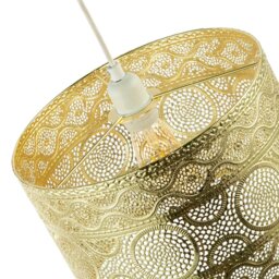 Rackhams Ornate Moroccan Designed Pendant Shade with Wavy Lines and Circles - thumbnail 3