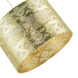 Rackhams Ornate Moroccan Designed Pendant Shade with Wavy Lines and Circles - thumbnail 4